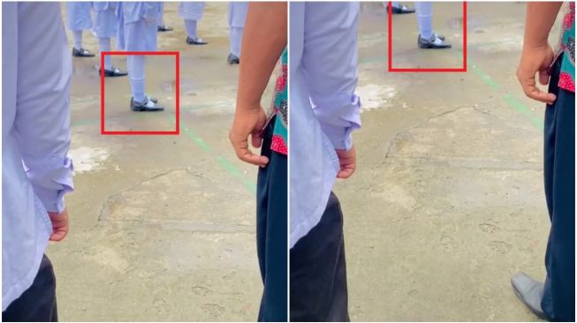 Videokan Paskibra yang Sedang Bertugas, Pas Dizoom Ada yang Aneh di Sepatunya (TikTok)