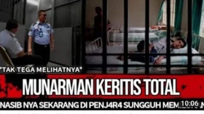 Cek Fakta kondisi Munarman sedang kritis total (turnbackhoax.id)