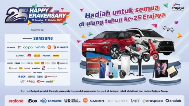 Promo Erajaya EraVersary 2021, sebagai perayaan hari jadi perak ke-25. [Erajaya]