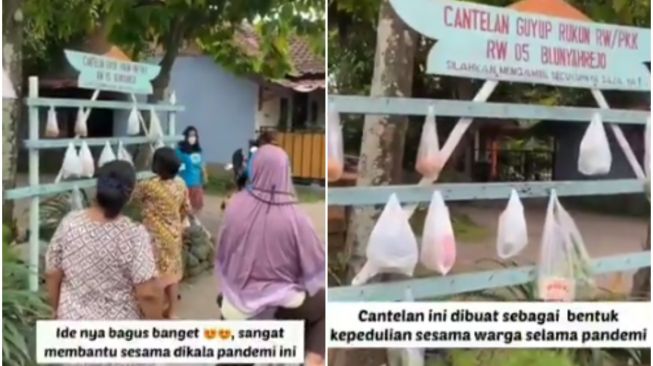 Salut, Warga Yogya Saling Berbagi di Tengah Pandemi Lewat Cantelan Guyub