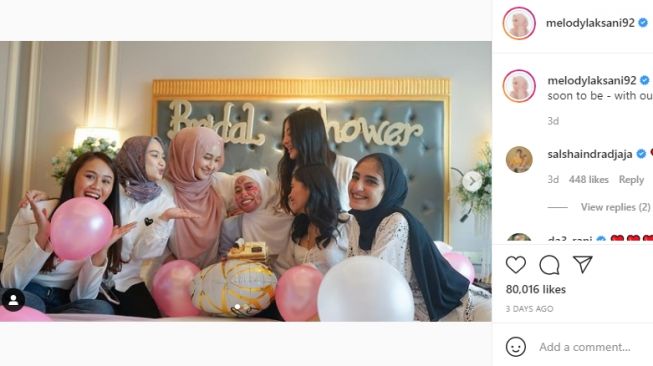 Artis Didandani Nyeleneh saat Bridal Shower. [Instagram]