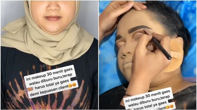 Viral hasil riasan MUA pengantin yang dikerjakan selama 30 menit (TikTok)