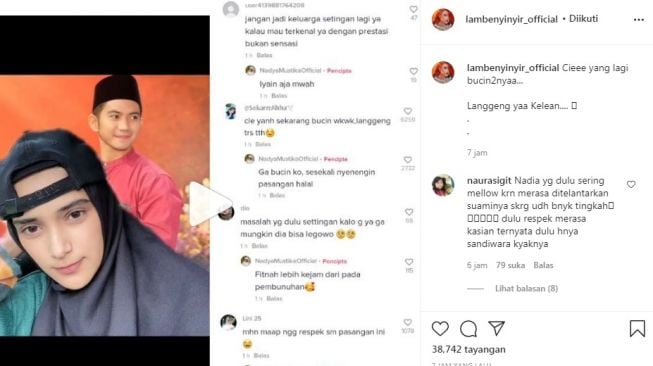 Unggahan soal Nadya Mustika Rahayu [Instagram/@lambenyinyir_official]