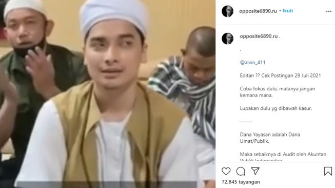 Alvin Faiz dituduh pakai narkoba. (Instagram)