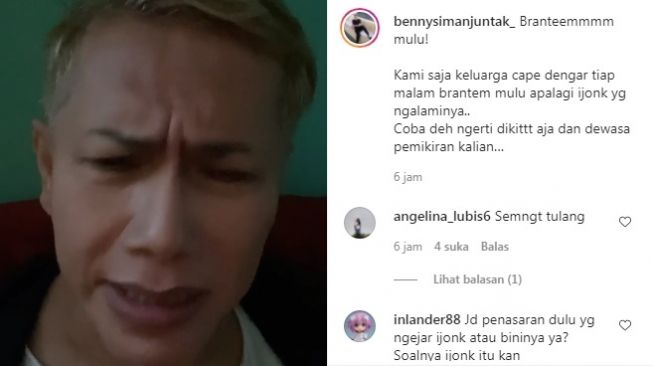 Unggahan soal Jonathan Frizzy [Instagram/@bennysimanjuntak_]