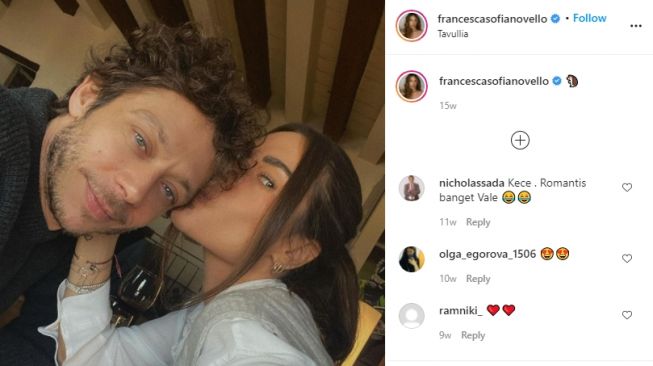 Pesona Fransesca Sofia Novello oacar Valentino Rossi [Instagram/francescasofianovello]