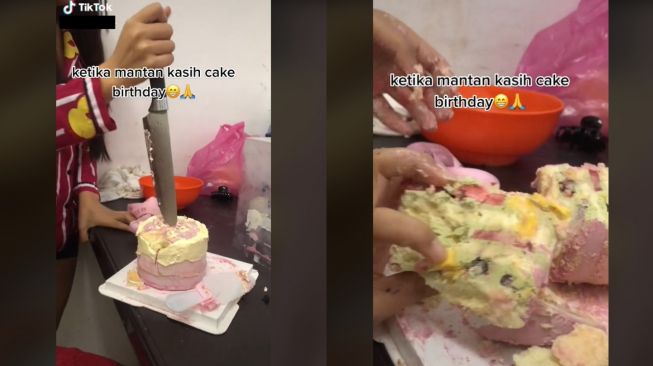 Dapat Kue Ulang Tahun dari Mantan (TikTok)