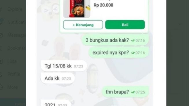 Pengakuan jujur penjual bahan makanan bikin heran. (txtdarionshop)