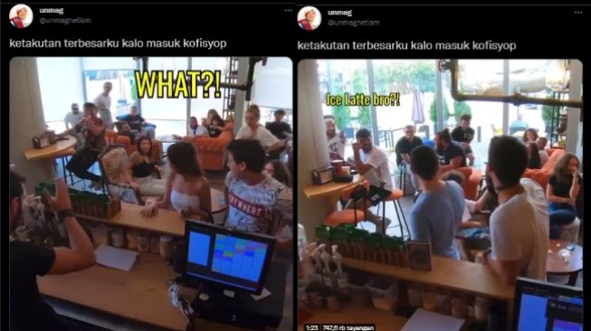 Viral Video Pelanggan Kafe Dibuat Malu Usai Pesan Ini, Respons Warganet Disorot. (Twitter/@unmagnetism)