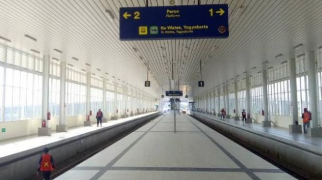 Telihat Mewah, Stasiun KA Bandara YIA Kulonprogo akan segara Beroperasi