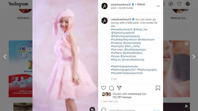 Pemotretan Natasha Wilona Serba Pink  (Instagram/@natashawilona12)