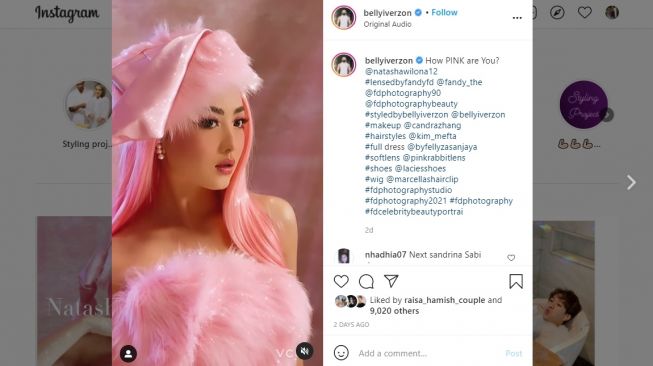 Pemotretan Natasha Wilona Serba Pink  (Instagram/@natashawilona12)