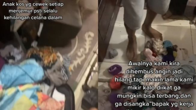 Cerita wanita selalu kehilangan celana dalam saat dijemur. (Tiktok)