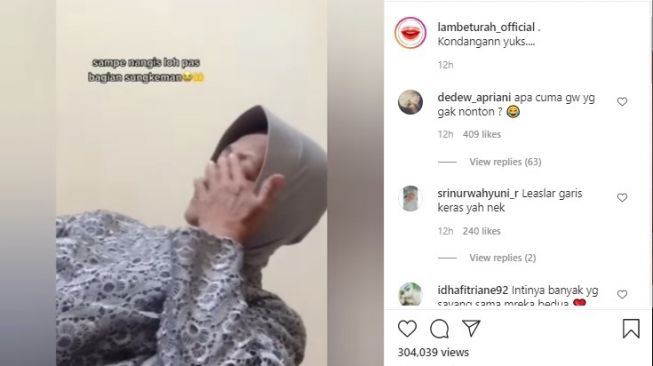 Tangkapan layar video. [Instagram/@lambeturah_official]