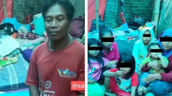 Ayah dan 6 anak tinggal di tenda terpal (instagram)