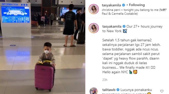 Momen Tasya Kamila ke New York. [Instagram/tasyakamila]