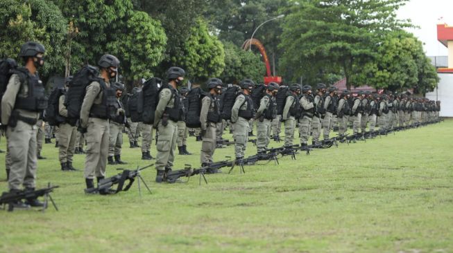 Anjing Pelacak K9 dan 1.800 Petugas Dikerahkan Amankan Kota Makassar