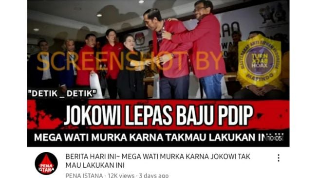 Beredar Kabar Megawati Marah Saat Jokowi Lepas Baju PDIP, Begini Faktanya