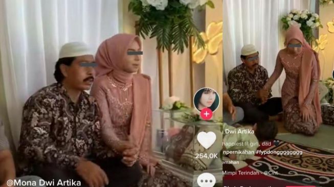 Momen Haru Ayah Genggam Tangan Putrinya di Acara Lamaran, Warganet Auto Iri (TikTok)