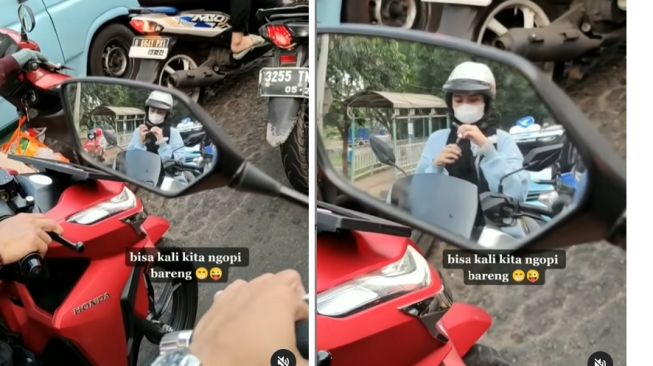 Aksi pemotor saat menunggu lampu merah di persimpangan bikin geleng-geleng kepala (Instagram)