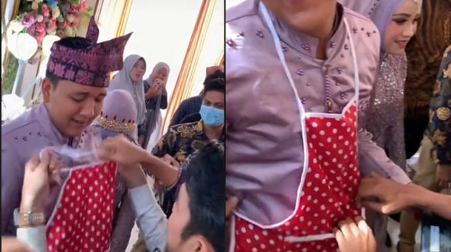 Kocak! Rombongan Pemuda Datang ke Nikahan Teman, Pengantin Pasrah Lihat Kadonya