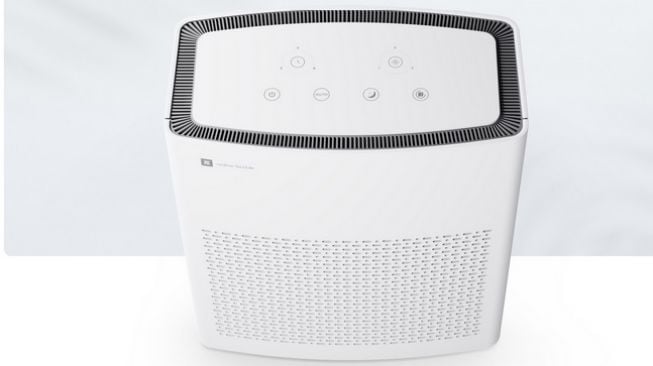 Realme Air Purifier mampu menyaring udara dalam ruangan lebih luas dan lebih bersih. [Suara.com/Dicky Prastya]