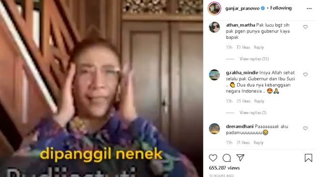 Momen keakraban Ganjar Pranowo dan Susi Pudjiastuti (instagram)