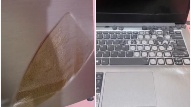 Viral Laptop Jadi Tatakan Setrika Panas sampai Gosong, Sultan Mana Nih?