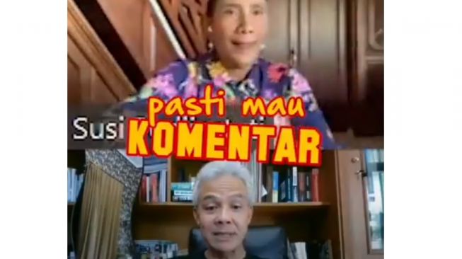 Hadiri Acara Virtual, Panggilan Akrab Ganjar Pranowo ke Susi Pudjiastuti Bikin Salfok