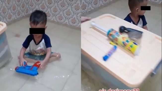 Viral Ibu Teriak Histeris Saat Pulang Rumah. (TikTok/@invan24)