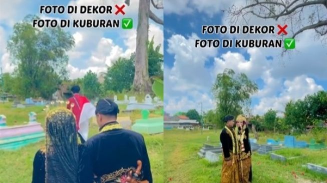 Viral Pengantin Foto Pernikahan di Kuburan karena Bosan, Tuai Teguran