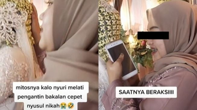 Ngebet Nikah, Cewek Ambil Ini dari Tubuh Pengantin Agar Ketularan Naik Pelaminan