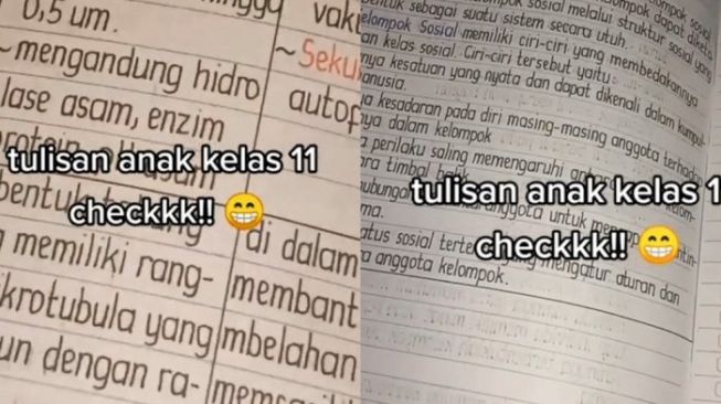 Viral Tulisan Tangan Anak SMA Bak Ketikan Komputer, Warganet Tak Habis Pikir