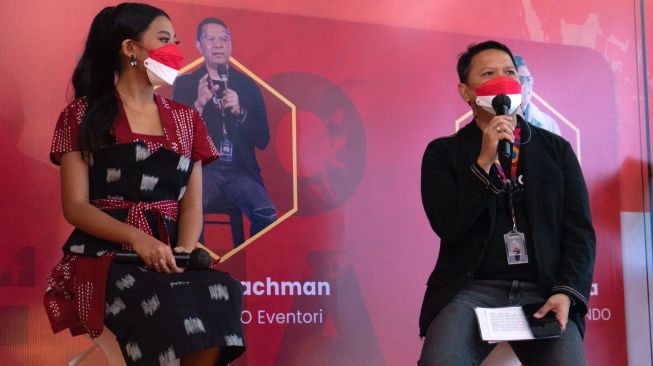 Cinta Wirawan dan CEO Eventori, Rio Abdurrachman. [dokumentasi pribadi]