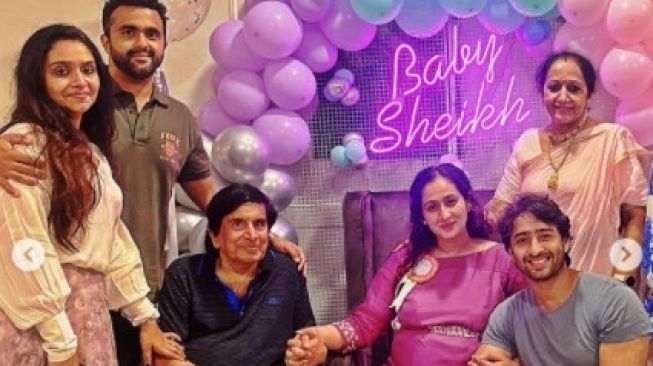 Portet baby shower istri Shaheer Sheikh. (Instagram/mushtaqshiekh)