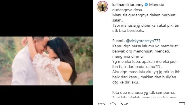 Unggahan Kalina Oktarani [Instagram/@kalinaocktaranny]