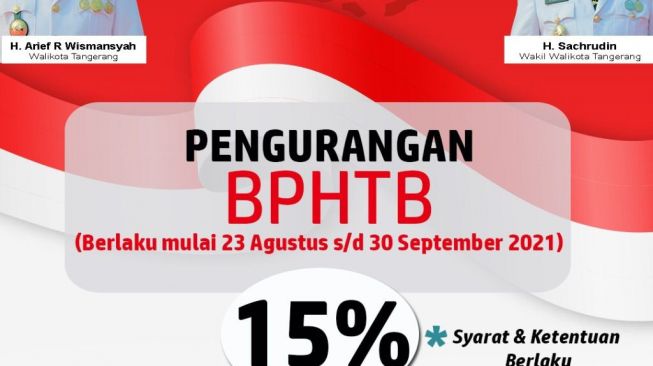 Di Kota Tangerang Ada Potongan 15 Persen untuk BPHTB & PBB; Ini Rinciannya