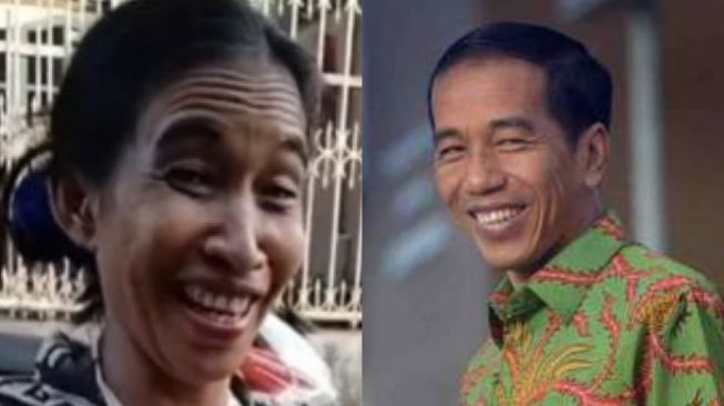 Viral Ibu Pina, Perempuan Mirip Jokowi Kalau Lagi Ketawa, Lihat Deh
