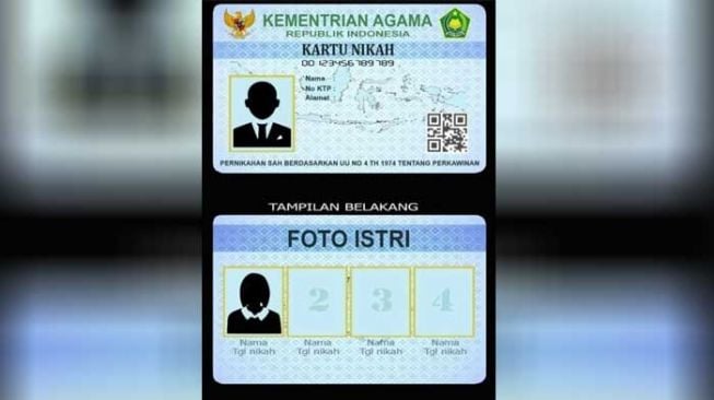 Kartu Nikah Digital dengan Kolom 4 Istri Beredar, Begini Faktanya