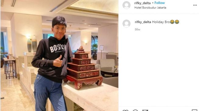 Potret Rifky Arnanda Putra Kiwil. [Instagram/rifky_delta]