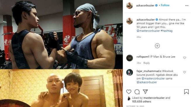 Potret Deddy Corbuzier dan Azka. [Instagram/mastercorbuzier/azkacorbuzier]