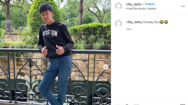 Potret Rifky Arnanda Putra Kiwil. [Instagram/rifky_delta]