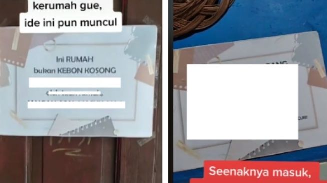 Kesal Tetangga Kerap Nyelonong Masuk Rumah, Wanita Ini Tempel Pesan Menohok