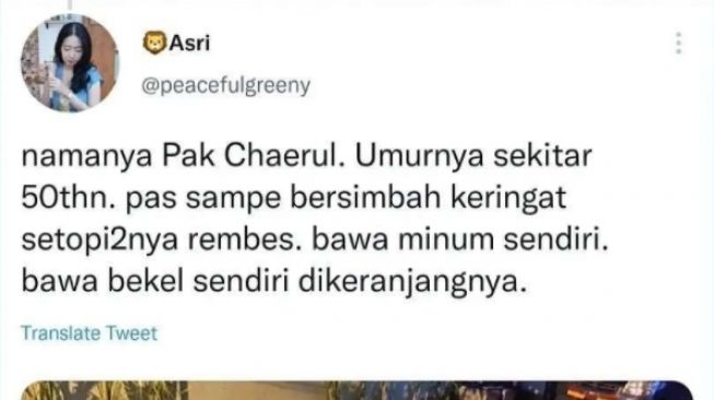 Viral kisah ojol tanpa motor bikin terenyuh. (Twitter)