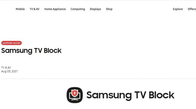 Samsung TV Block. [Samsung]