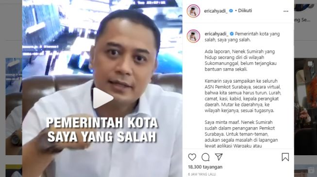 Wali Kota Surabaya Eri Cahyadi Emosi, Ada Nenek Hidup Sebatang Kara Tak Tersentuh Bantuan