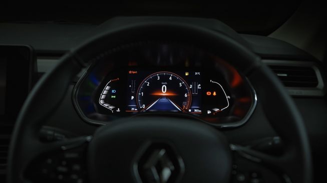 Interior Renault Kiger dengan instrument cluster TFT yang seru [Renault Indonesia].