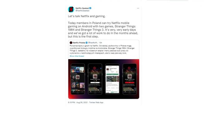 Postingan Netflix. [Twitter]