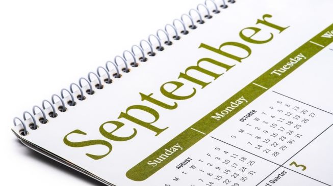 Ilustrasi kalender bulan September (elemen envato)