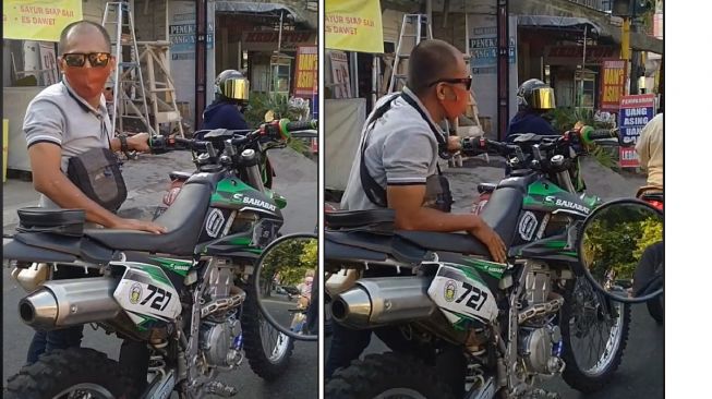 Cara pemotor menunggu lampu merah menjadi sorotan (TikTok)